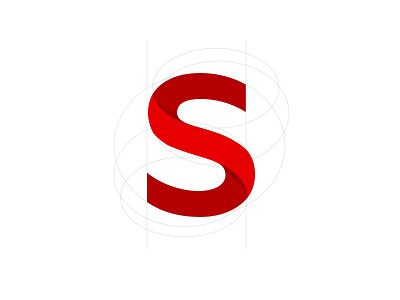 Big Red S colors illustration letter logo red s