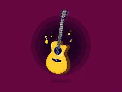 Guitar colours creativity design guitar illustrations leisureart music thoughts ui ux