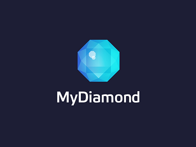 MyDiamond black blue brand brandidentity branding identiy it logo logotype round