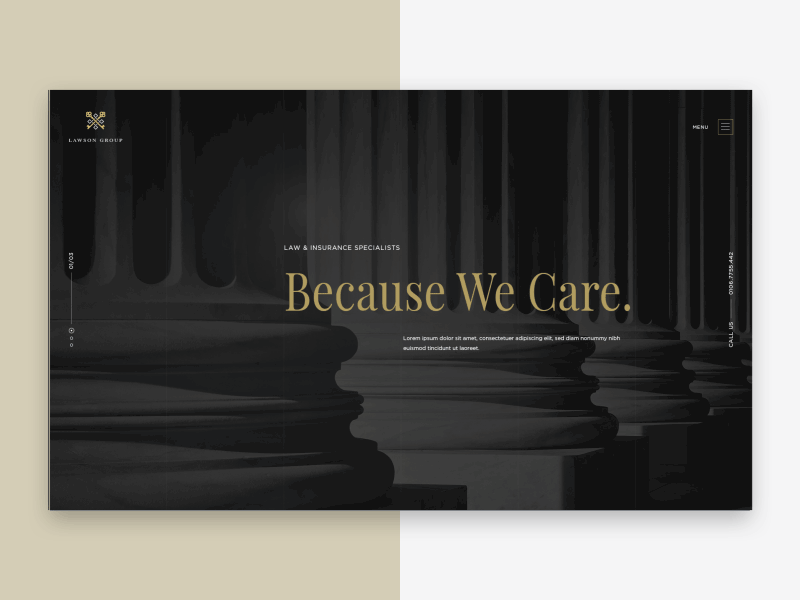 Menu animation flat insurance lawyer menu ui ux web