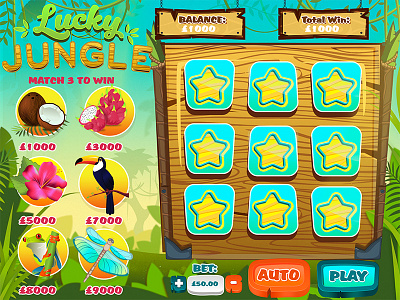 Scratchcards mock up game ui