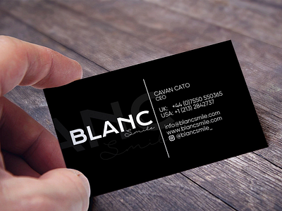 Blanc Smile blanc business cards smile