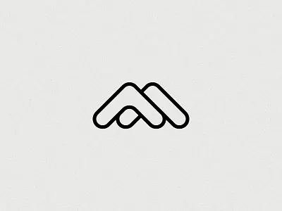M geometric letter logo m