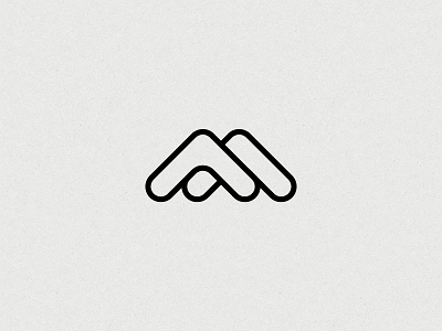 M geometric letter logo m