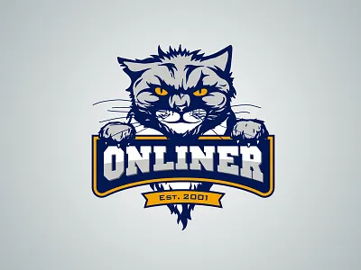 Sport logo for Onliner.by team. cat graphic logo sport