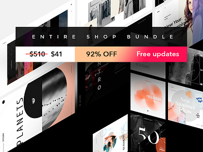 Introducing a Big Update | Entire Shop Bundle v.016 google slides template keynote template powerpoint template social media template ui kit vector icons