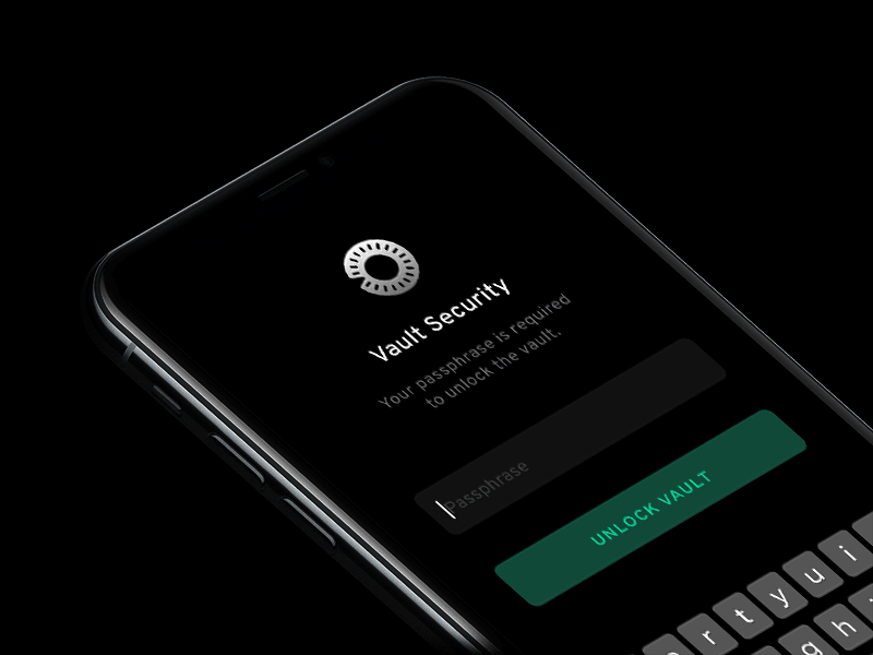 Vault Opening animation app input ios loading password safe security