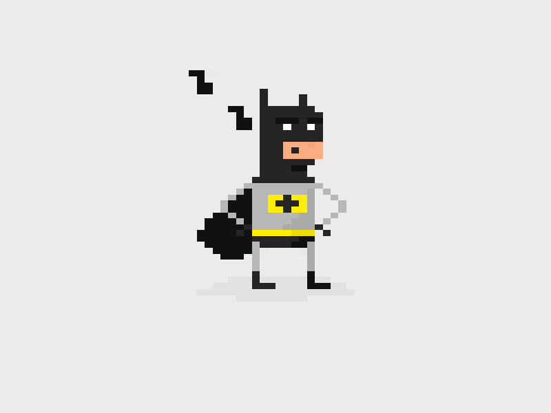 Throwback: Not much crime in Gotham... animation art batman dark gif knight pixel