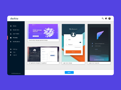 Deshire | Hiring portal for designers designers hiring portal ui ux web