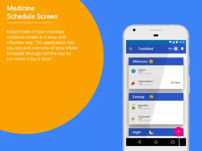 TrackMed | Medicine Schedule Screen android medicine medicine tracking medicine usage ui ux