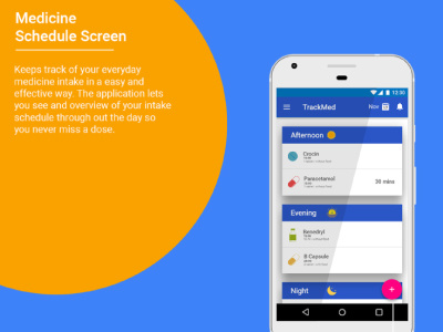 TrackMed | Medicine Schedule Screen android medicine medicine tracking medicine usage ui ux