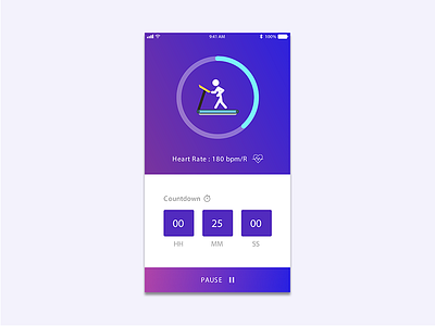 Countdown Timer - Daily UI #014 014 daily ui challenge dailyui design stopwatch timer treadmill ui