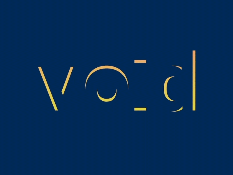 void 3d aforox animation blank design graphic loop minimal typography void