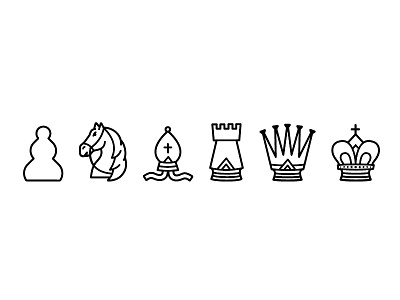 Chicago Chess Set chess icon knight line
