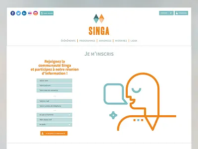 Singa interface design interface mobile refugees singa
