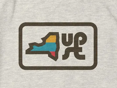 Upstate of Mind aiga apparel flat design merch new york shirt shop thick lines threadless tshirt upstate upstate ny