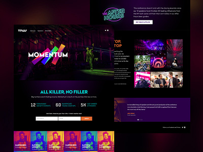 Momentum NYC art direction ui design web design