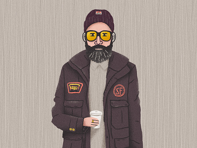 Mr. Jeremy Fish all the pretty colors character fashion illustrator jeremy fish nathan walker portrait sketch