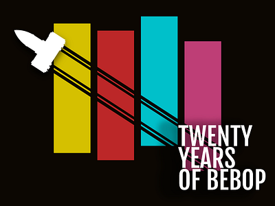 Twenty years of Bebop aniversary bebop cowboy cowboys illustration see space typography you