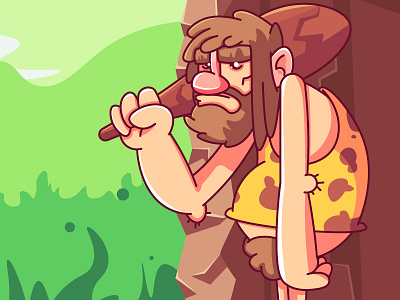 caveman caveman character illustration vector