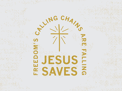 Jesus Saves design easter graphic design half tones illustration texture type typography