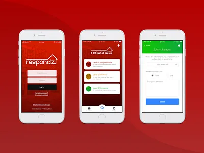 Respondz App app design application home maintenance ui
