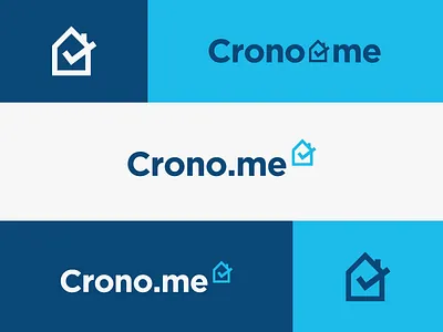 Crono.me final logo architecture building check clock concept construction home house logo startup time