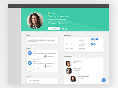 DailyUI - 006 - Profile 006 corporate dailyui intranet material design profile