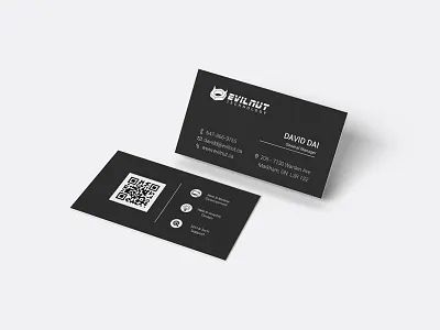 Evilnut Technology Business Card v.2 branding business card design identity illustration logo