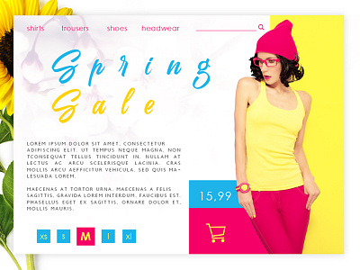 Spring Collection ecommerce interface spring webdesign webshop