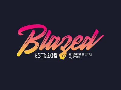 Blazed branding lettering logo typography