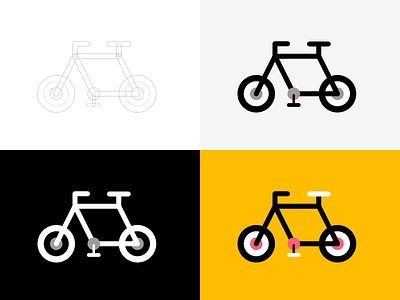 Bike Illustration Rebound athletic bike flat icon illustration lines logo minimal rebound shape sport