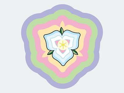 Sego Lily 1960s flower identity logo psychedelic state utah vector