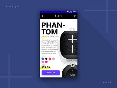 Product page app dailyui mobile product page ue ultimate ears wonderboom