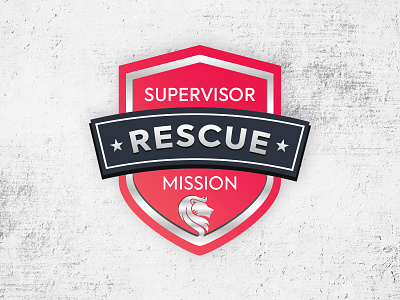 Supervisor Rescue Mission Logo energy mission motivation rescue security shield supervisor