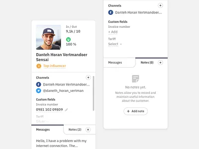 Right panels app appdesign customer care dashboard desktop inbox interaction ui userexperience userinterface ux