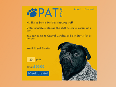 DailyUI 012: Single Item e-Commerce dailyui ecommerce pug