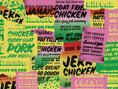 Street Food Branding Poster branding caribbean gradient jamaica jerk lucas jubb poster restaurant start up street food type typography