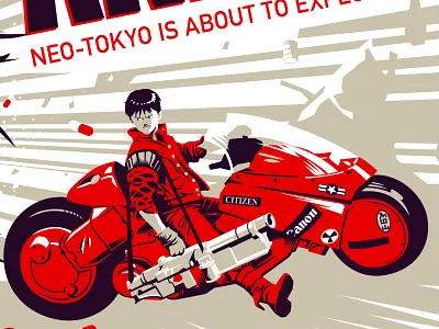 Akira Kaneda close up adobe akira anime bike kenada manga motorcycle neotokyo toyko