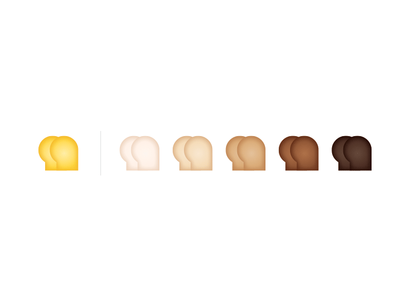 BUTTS. apple butt butts emoji emoticon gif icon illustration vector