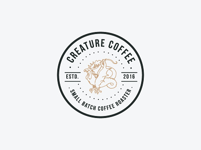 Creature Logo Mockup Concept black branding creature logo stamp