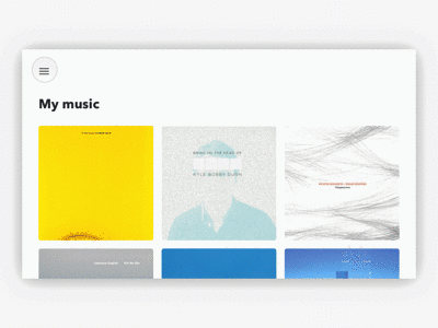 Music Player #1 gif minimal music player principle ui ux