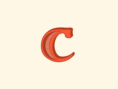 C - 36 Days of Type 36 days of type c illustration lettering red type typography