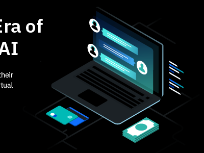 Isometric computer chatbot computer data ibm tech