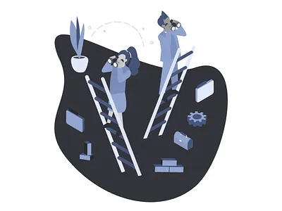 Navigator illustration blue design illustration software