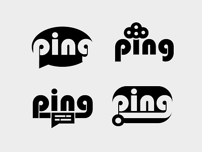 Ping Logo Explorations branding chat flat graphic icon identity illustrator logo logo design logos thirty logos vector