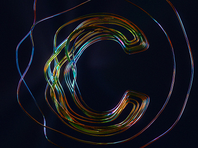 "C" is for crazy curves! 36days c 36daysoftype 36daysoftype05 3d abstract aftereffects art colorhype digital houdinifx redshift typography