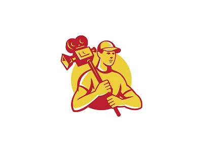 Cameraman Vintage Camera Retro Front camera cameraman carrying filming filmmaker movie camera movie director vintage