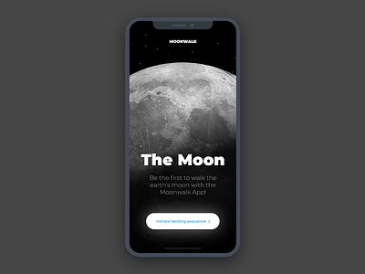 Daily UI #003 | Landing Page app dailyui interface ios iphone x landing landing page moon onboarding screen splash ui