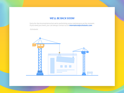 Under Maintenance design error flat illustration maintenance page site ui ux